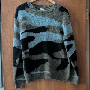 Wanna B Camo Knit Sweater